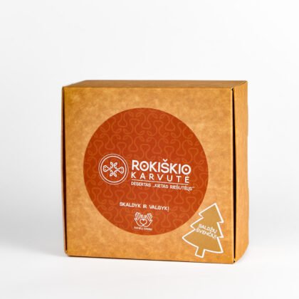 kalėdinis desertas su sūdytais žemės riešutais ir jūros druska „kietas riešutėlis“