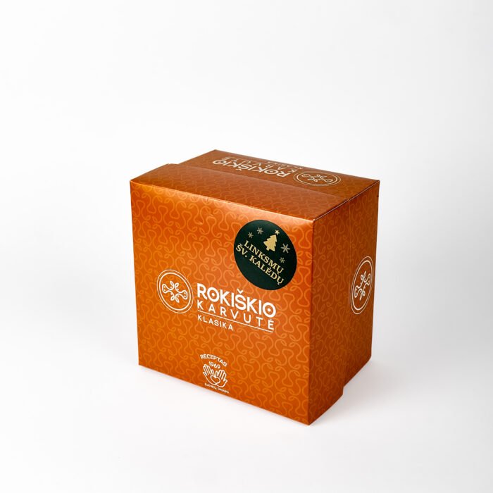 „rokiškio karvutė“ klasika kalėdinėje dėžutėje